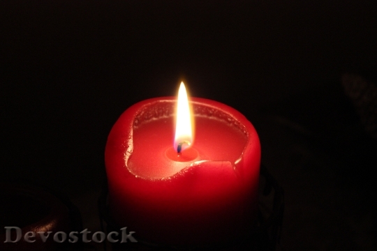 Devostock Candle Flame Red ight 4K