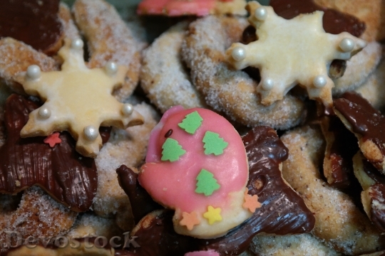 Devostock Christmas Cookies Mix Chritmas 4K