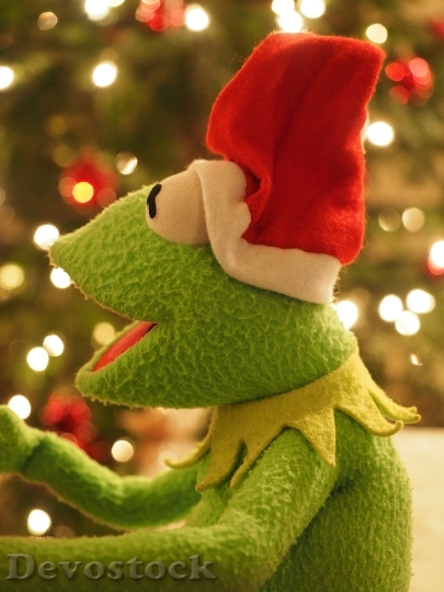 Devostock Kermit Frog Christmas Fog 4 4K