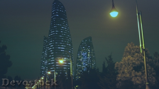 Devostock Light City Skyline 81455 4K
