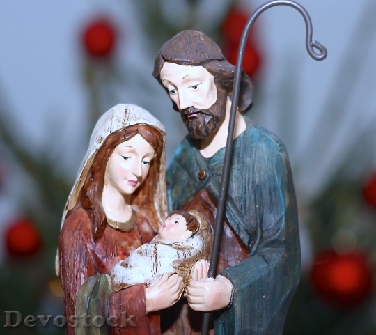 Devostock Merry Christmas Nativity cene 4K
