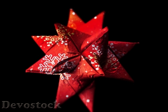 Devostock Star Christmas Adventsster Red 4K