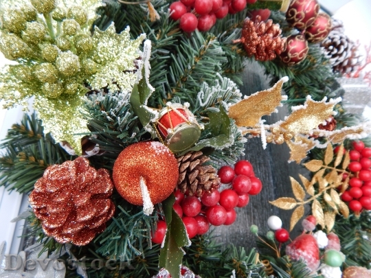 Devostock Wreath Christmas Holidays 54567 4K