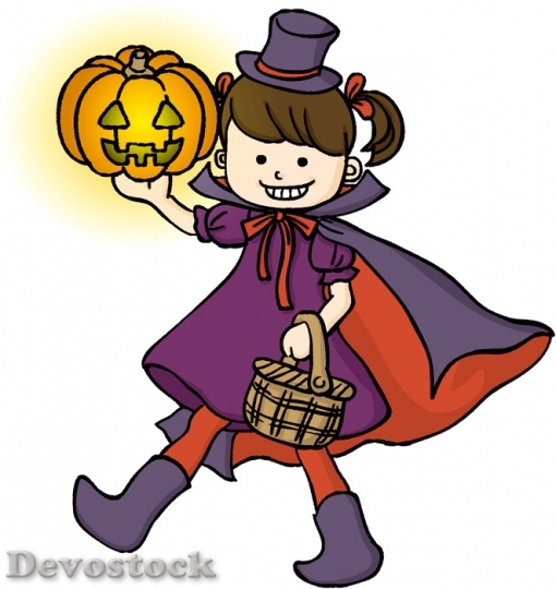 Devostock Halloween Girl Witch