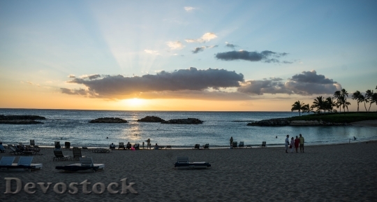 Devostock Sunset Hawaii Sun Rays