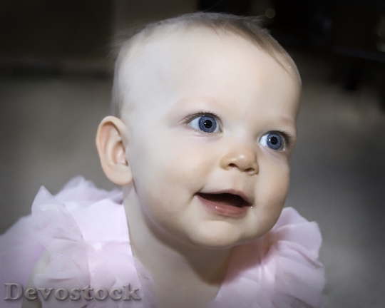 Devostock Baby Eyes Portrait Child