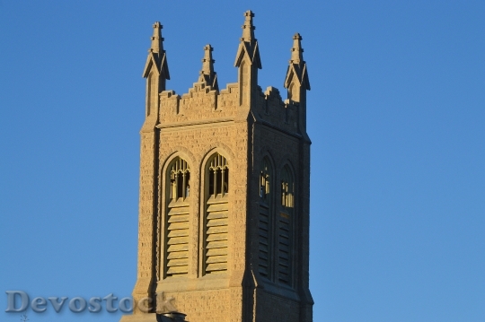 Devostock Bell Tower Church Blue