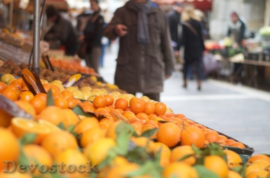 Devostock Market Orange Citrus Fruit