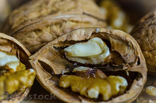 Devostock Nut Walnut Food Fruit