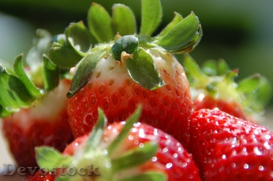 Devostock Strawberries Freshness Flavor Red