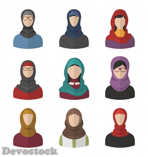 Devostock vector-middle-eastern-people-icons-vector-id591985$1