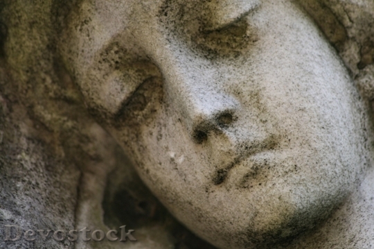 Devostock Angel Statue Cemetery Religion