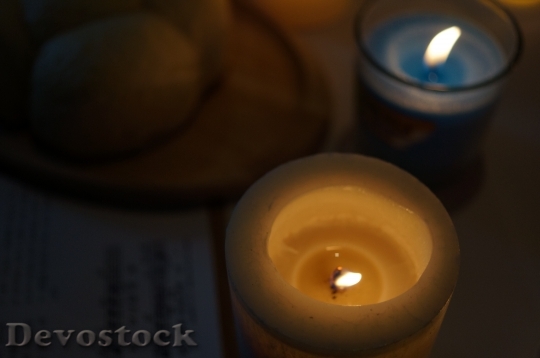 Devostock Candle Candle Light Calm 2