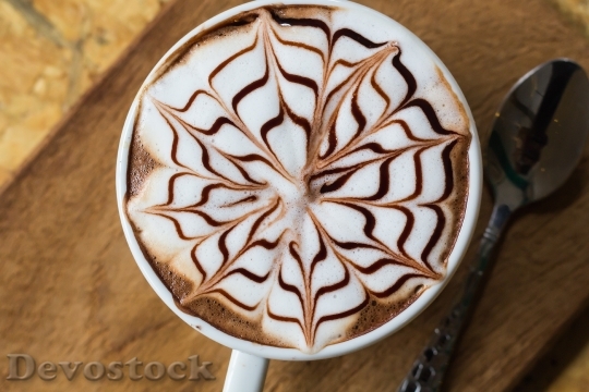 Devostock Cappuccino Beverage In Morning 7
