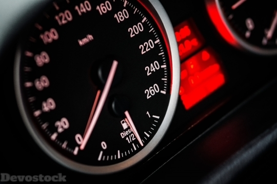 Devostock Car Close Up Speedometer 10436 4K