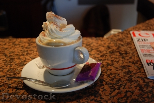 Devostock Coffee Latte Whipped Cream 0