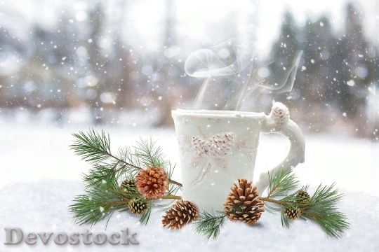 Devostock Coffee Mug Winter Drink 0