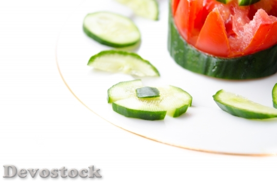 Devostock Cucumbers Salad Vegetables Food