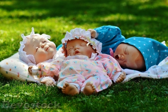 Devostock Cute Grass Dolls 306