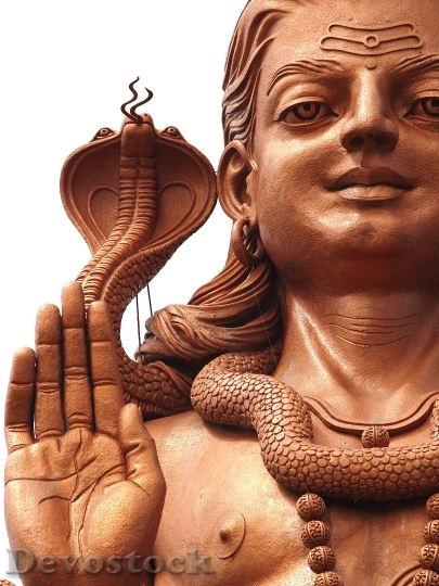 Devostock Religion Hindu Peace Statue