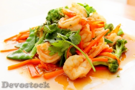 Devostock Food Prawn Asian 4K