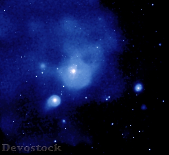 Devostock A nearby galaxy cluster about 65 million light years from Earth.