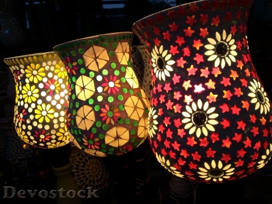 Devostock Art Lights Flowers 18646 4K
