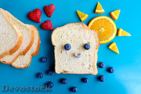 Devostock Bread Food Cute 70888 4K