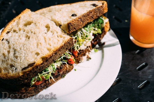 Devostock Bread Food Salad 506 4K