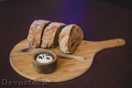 Devostock Bread Food Wood 105267 4K