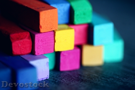 Devostock Bricks Blur Colorful 114896 4K