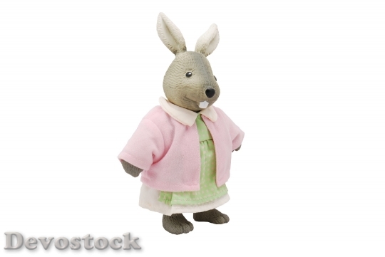 Devostock Cute Pink Easter Bunny 6352 4K
