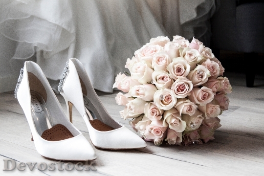 Devostock Fashion Flowers Shoes 4K