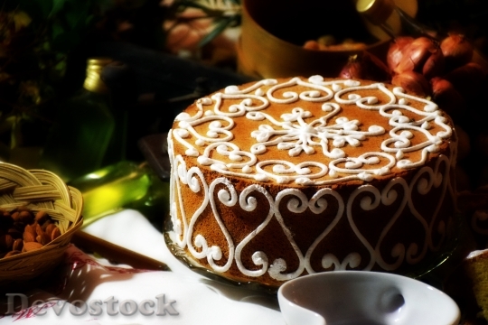 Devostock Food Chocolate Cake 22195 4K