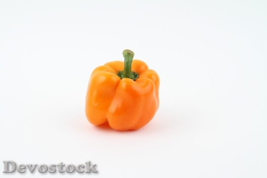 Devostock Food Orange Bell Pepper 6895 4K