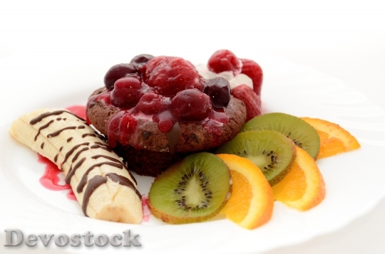 Devostock Food Plate Fruits 4063 4K