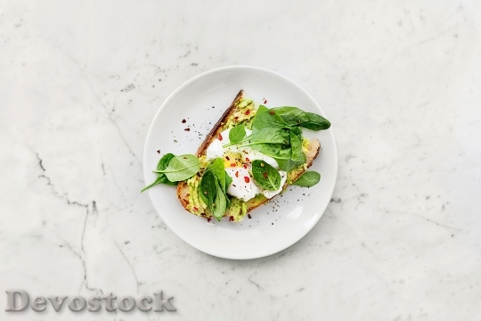 Devostock Food Plate Salad 109550 4K