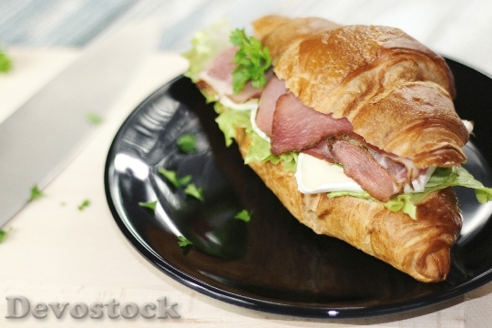 Devostock Food Plate Sandwich 790 4K