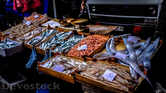 Devostock Food Street Street Market 9679 4K