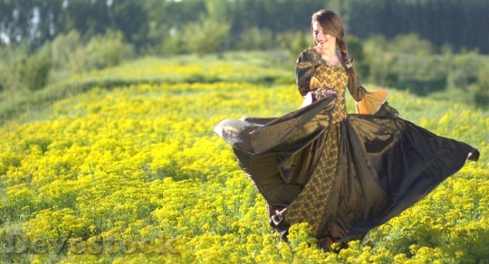 Devostock Girl Dance Dress Flowers 16308 4K.jpeg