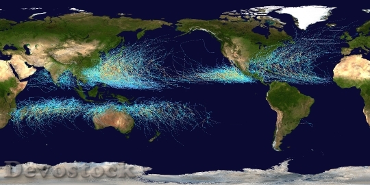 Devostock Global Tropical Cyclone Tracks 1 HD