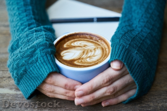 Devostock Hands Caffeine Coffee 53128 4K