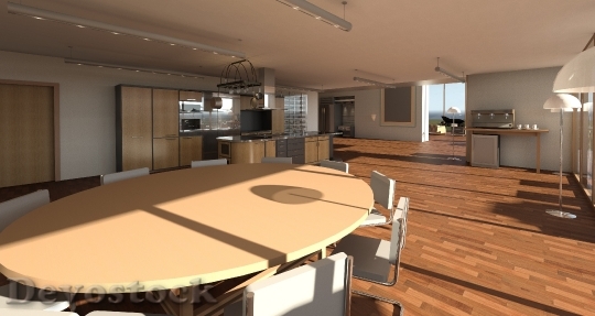 Devostock House Table Architecture 27124 4K