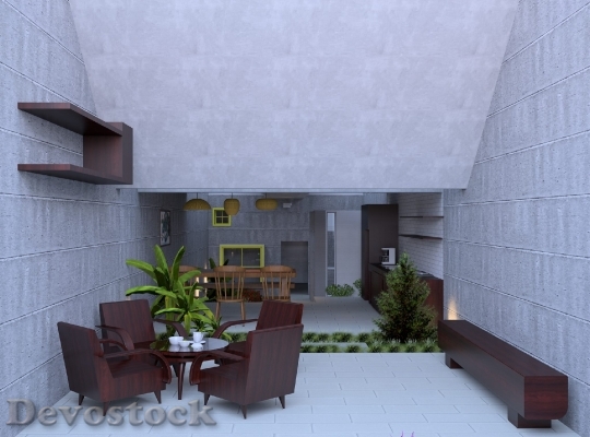 Devostock House Table Architecture 27914 4K