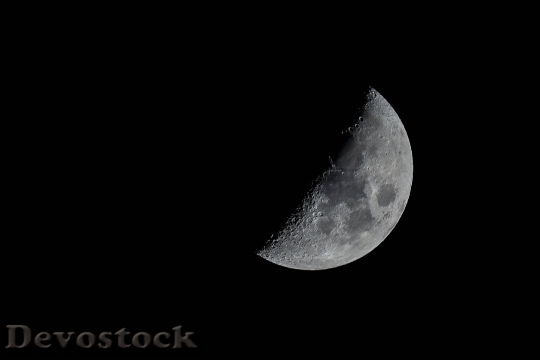 Devostock Moon Crescent Lunar Craters HD