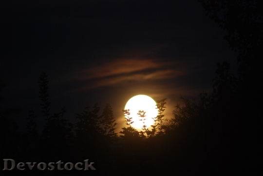Devostock Moon Night Sky Full HD