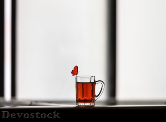 Devostock Mug Drink Animal Butterfly Tea 4K