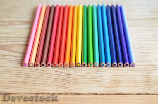 Devostock Pattern Pencil Colorful 6861 4K