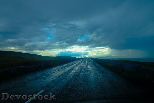 Devostock Road Landscape Clouds 46479 4K