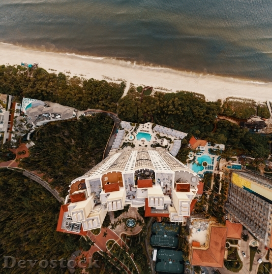 Devostock Sea City Bird S Eye View 138407 4K